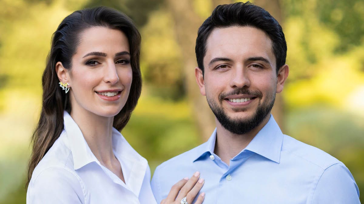 Kronprinsesse Rajwa og kronprins Hussein af Jordan.