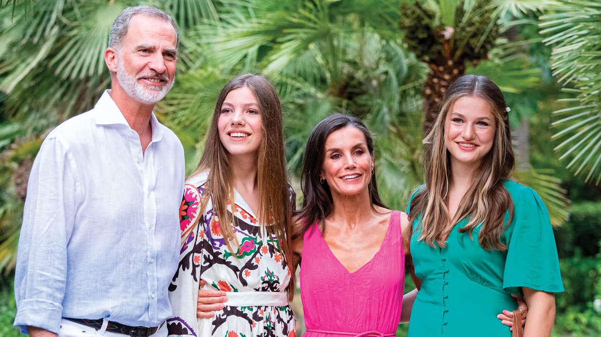 Kong Felipe, prinsesse Sofia, dronning Letizia og prinsesse Leonor.