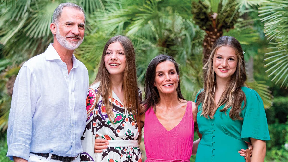 Kong Felipe, prinsesse Sofia, dronning Letizia og prinsesse Leonor. 