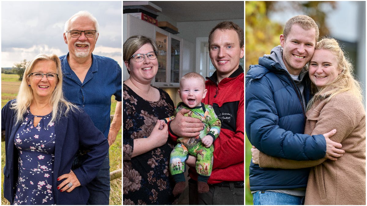 Jørgen og Kirsten, Nicoline og Thomas, Claus og Nicoline. 