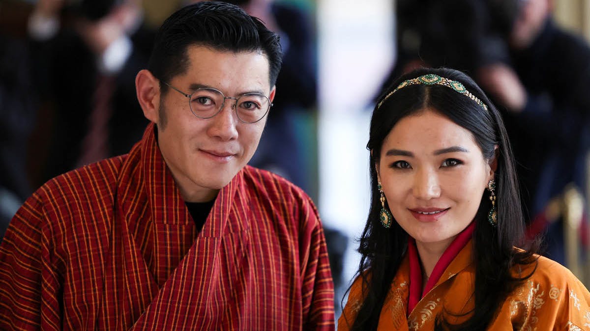 Bhutans kong Jigme Khesar Namgyel Wangchuck og dronning Jetsun Pema.