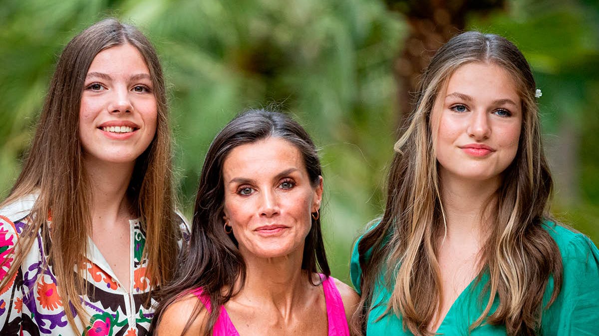 Prinsesse Sofia, dronning Letizia og prinsesse Leonor.