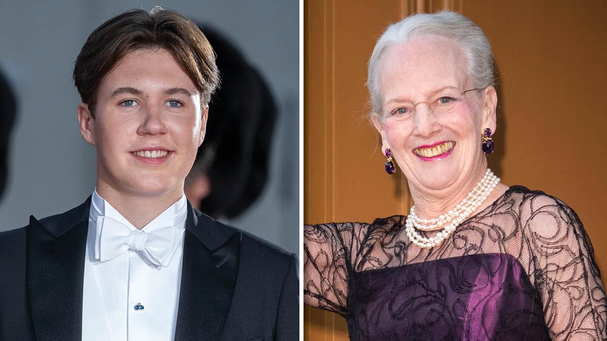 Prins Christian og dronning Margrethe. 