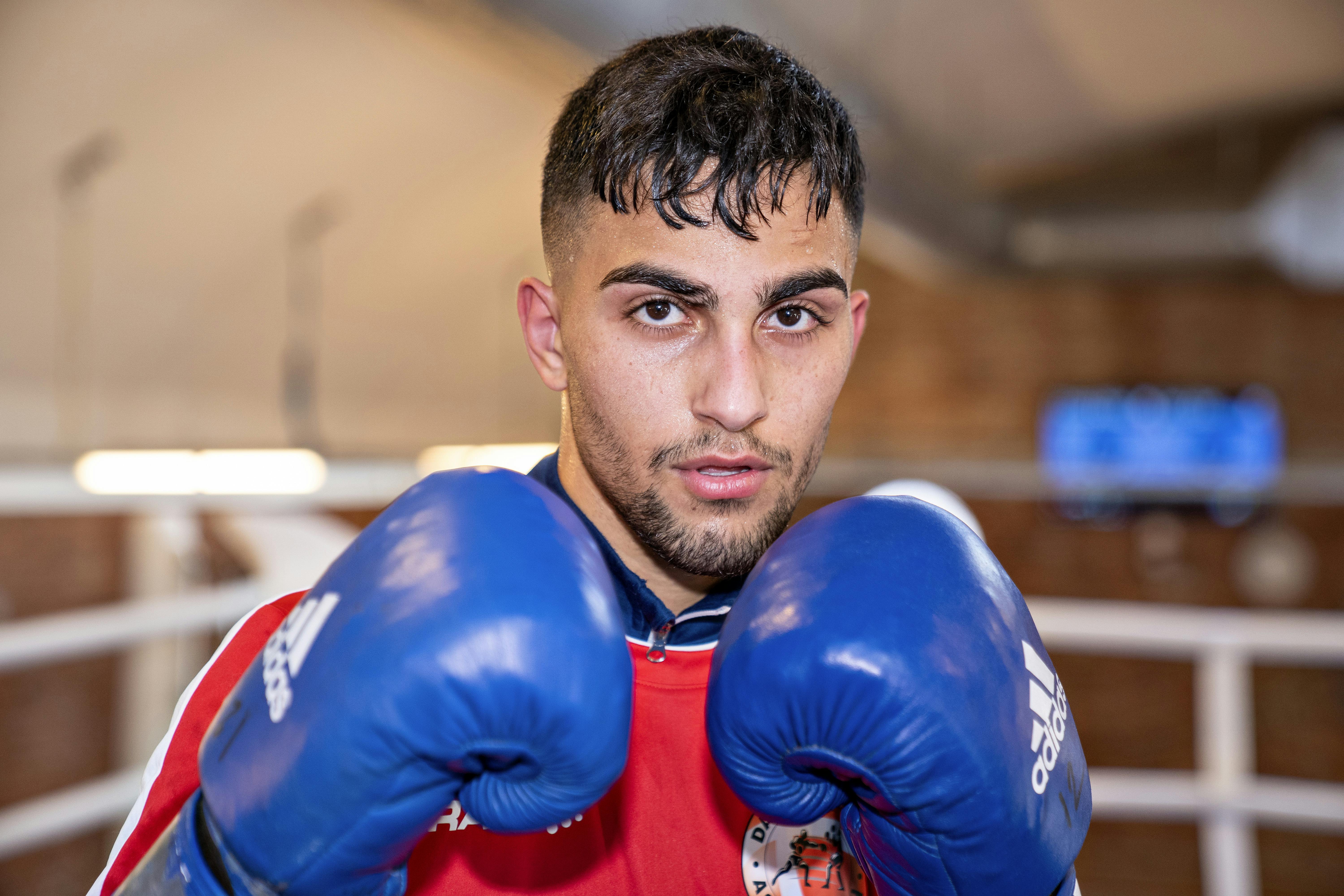 Den danske bokser Nikolai Terteryan i træningslokalet i Spinderihallen i Vejle, mandag den 31. maj 2021. Bokserne skal til Paris for at deltage i den såkaldte Europa Kvalifikation fra den 1.-8. juni, hvor de kan kvalificere sig til OL i Tokyo.. (Foto: Henning Bagger/Ritzau Scanpix)