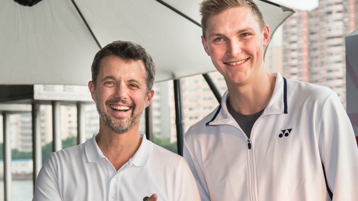 Kronprins Frederik og Viktor Axelsen