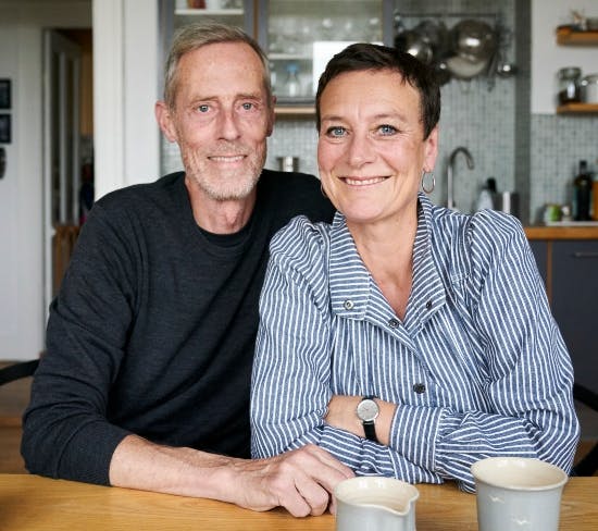Janni Pedersen med sin mand Kim Faber.