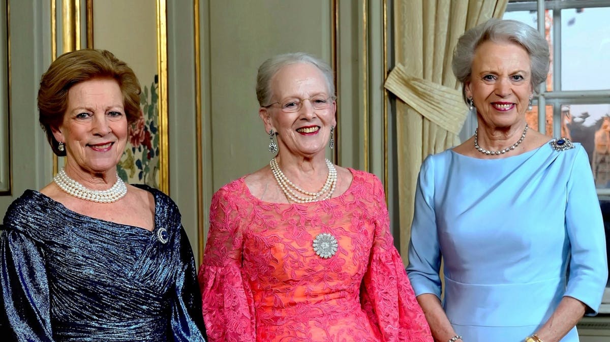 Dronning Anne-Marie, dronning Margrethe og prinsesse Benedikte 