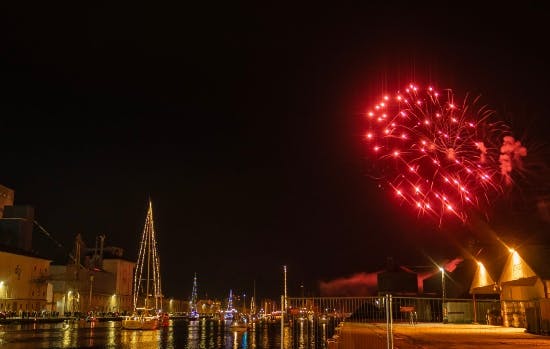 Kongeskibet Dannebrog afsejling fra Randers