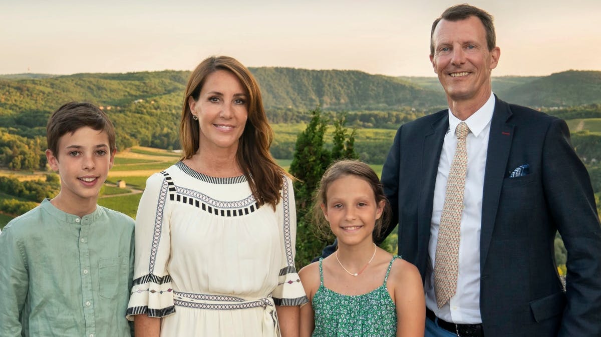 Grev Henrik, prinsesse Marie, komtesse Athena og prins Joachim