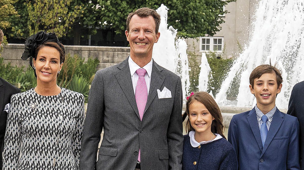 Prinsesse Marie, prins Joachim, komtesse Athena og grev Henrik.&nbsp;