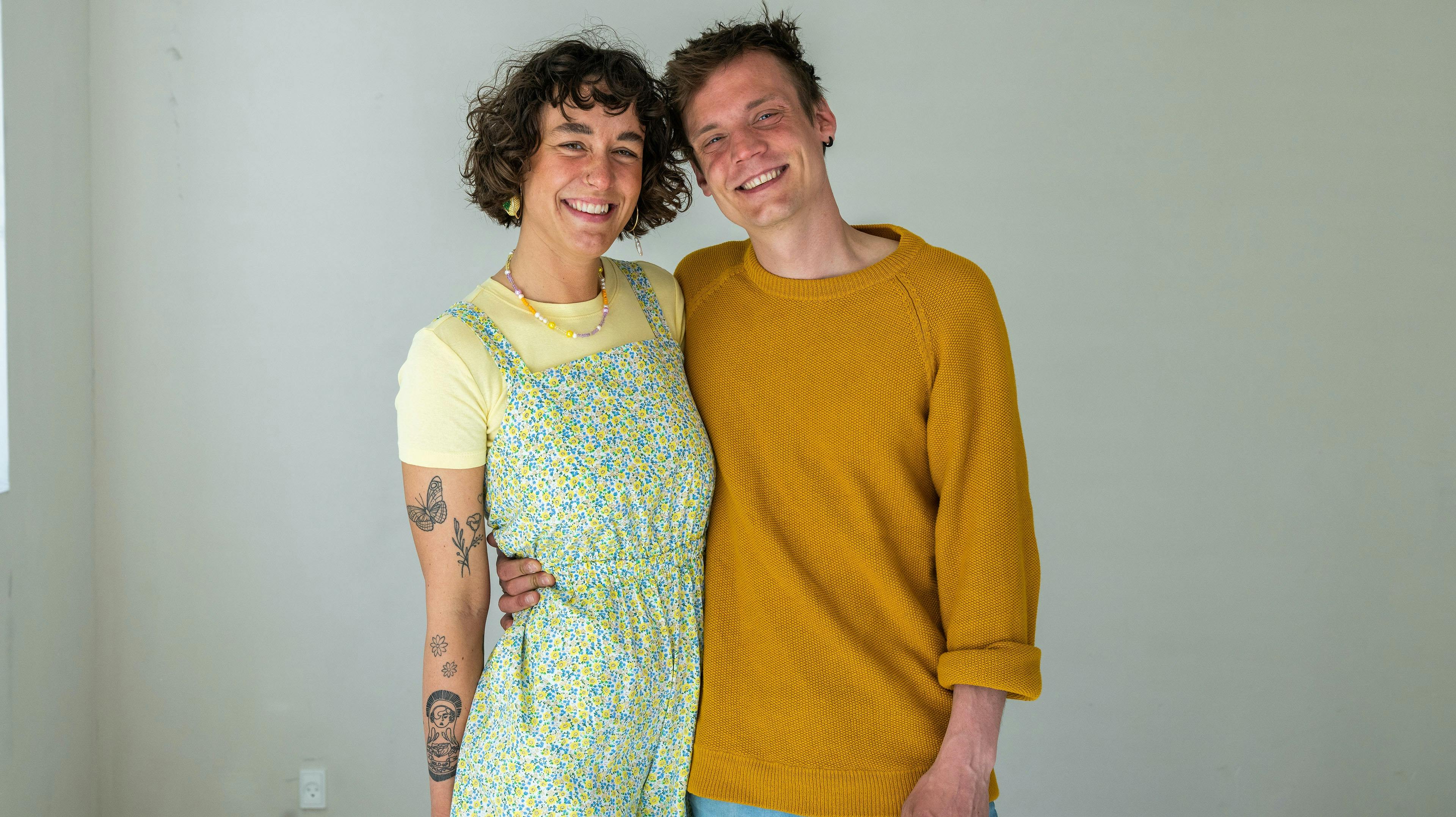 Camilla og Mads i gult hus