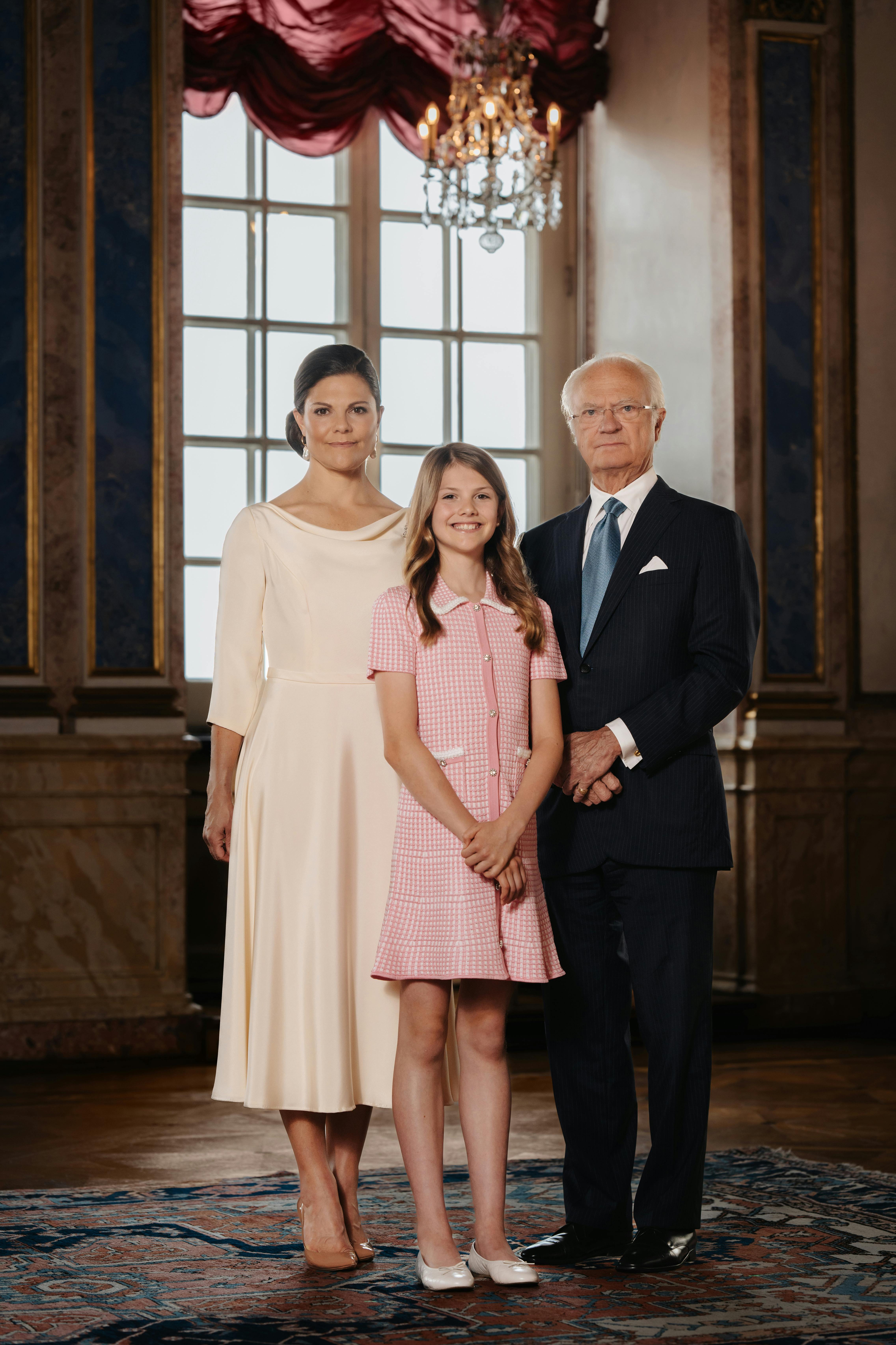 H.M. Konungen, H.K.H. Kronprinsessan och H.K.H. Prinsessan Estelle2023