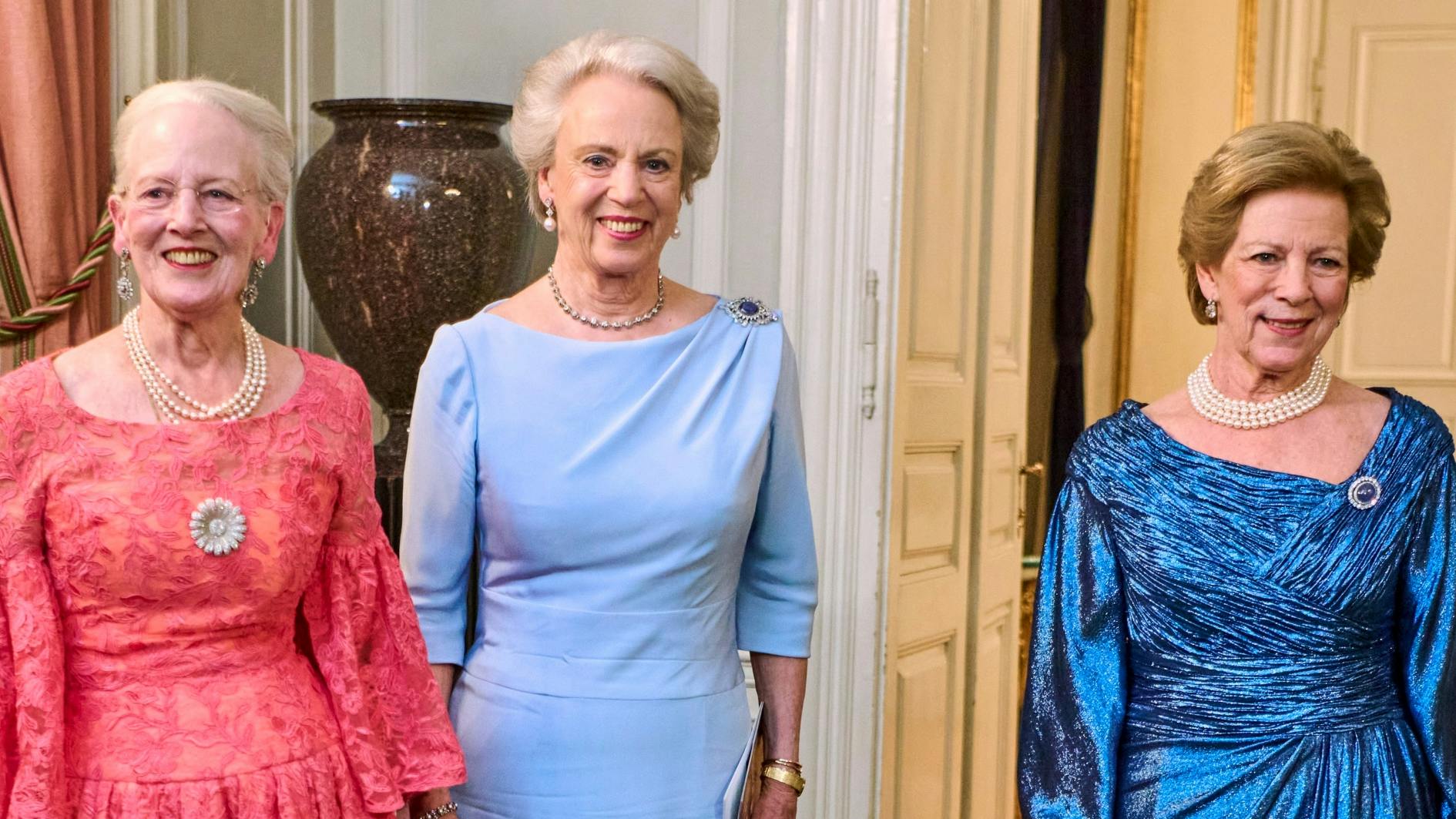 Dronning Margrethe, prinsesse Benedikte og dronning Anne-Marie.&nbsp;