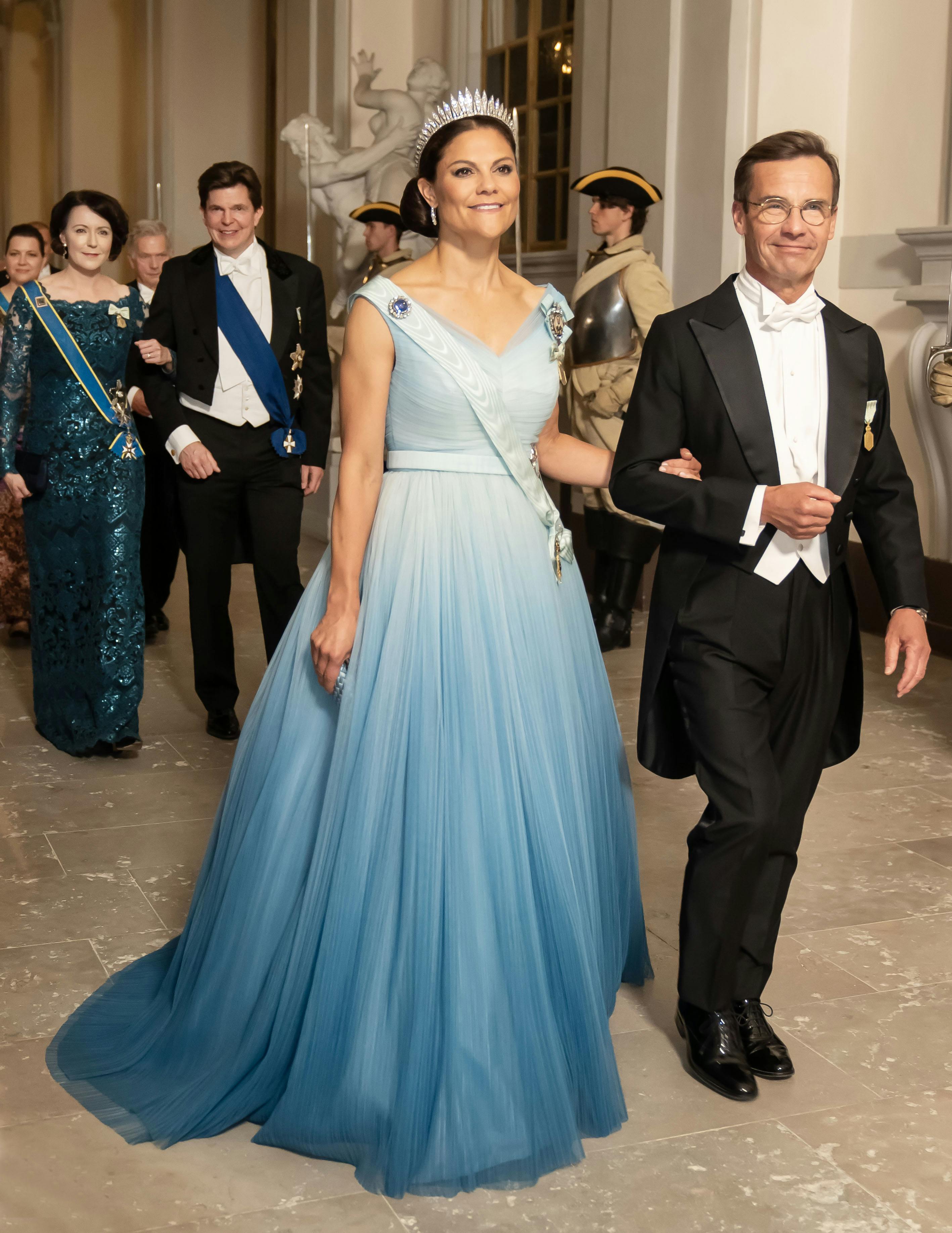 OPGAVE: Jubilæumsbanket. De kongelige i procession.Kong Carl Gustafs 50- års regeringsjubilæumSTED: Drottningholms slottJOURNALIST: Ulrik Ulriksen og Marianne SingerFOTOGRAF: Hanne JuulDATO: 20230915