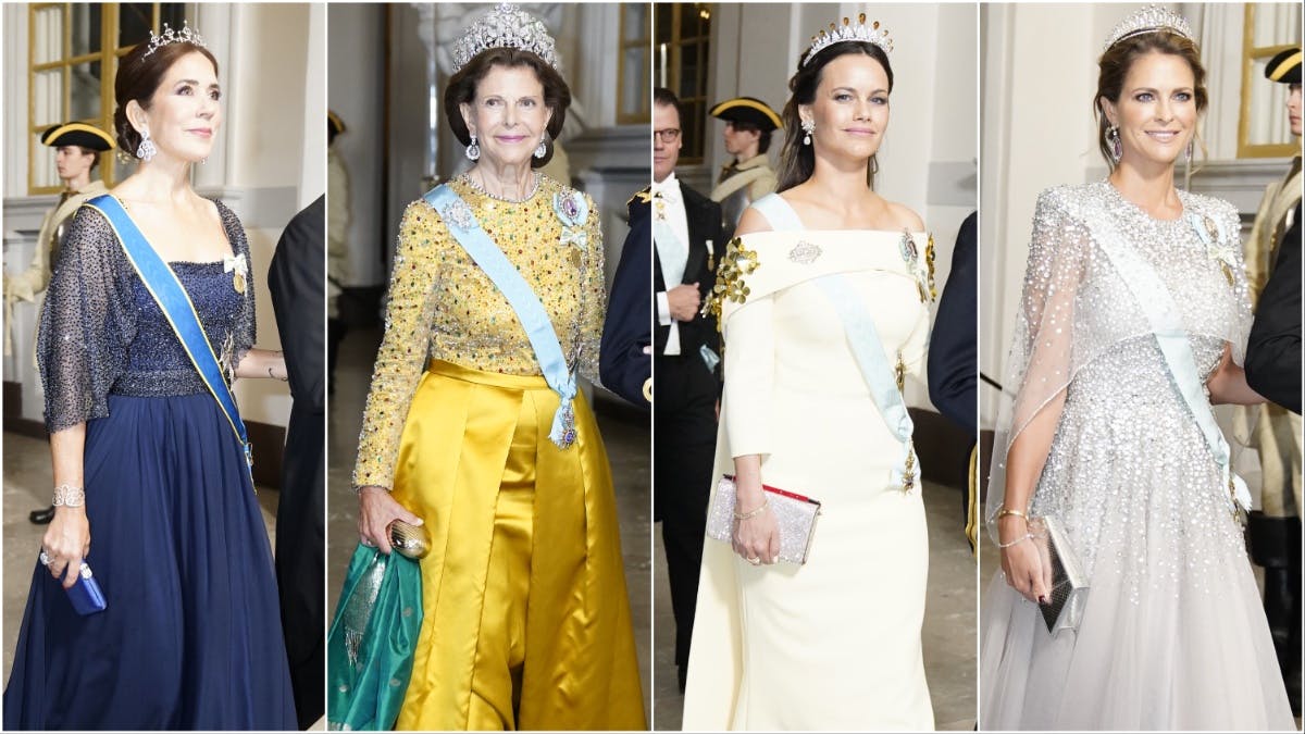 kjoler til jubilæumsbanket: alle gallakjolerne fra kongelige fejring i Stockholm | BILLED-BLADET