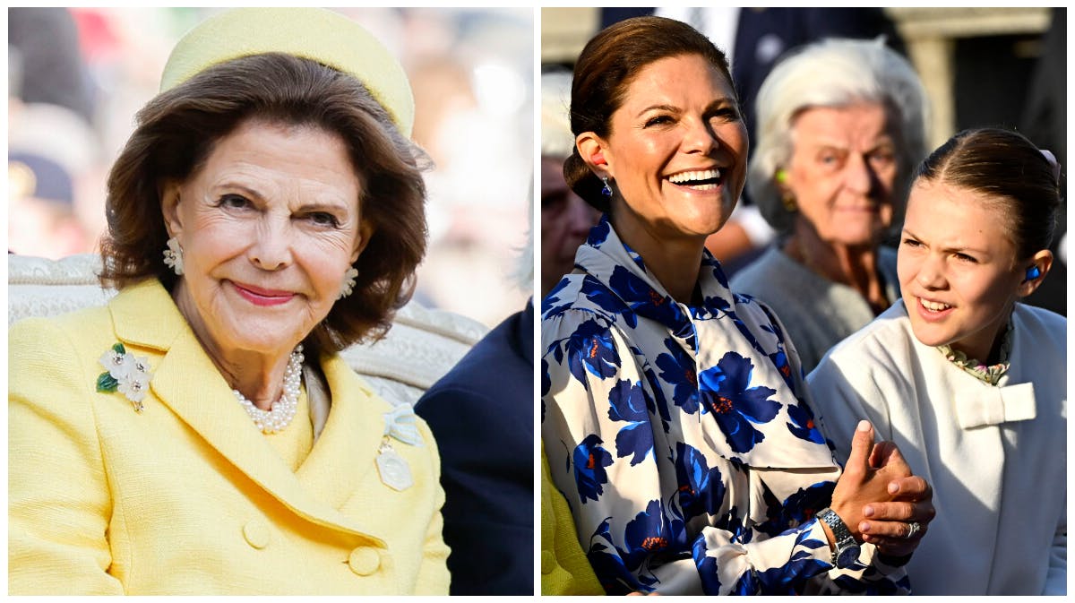 Dronning Silvia, kronprinsesse Victoria og prinsesse Estelle