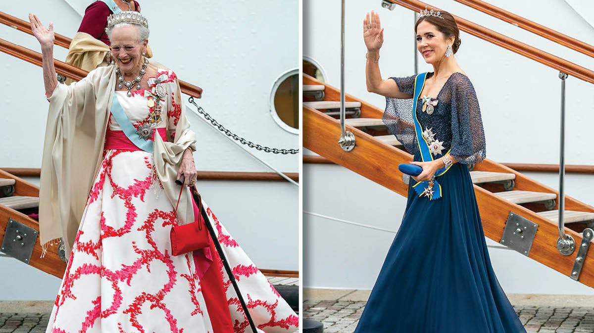 Dronning Margrethe og kronprinsesse Mary