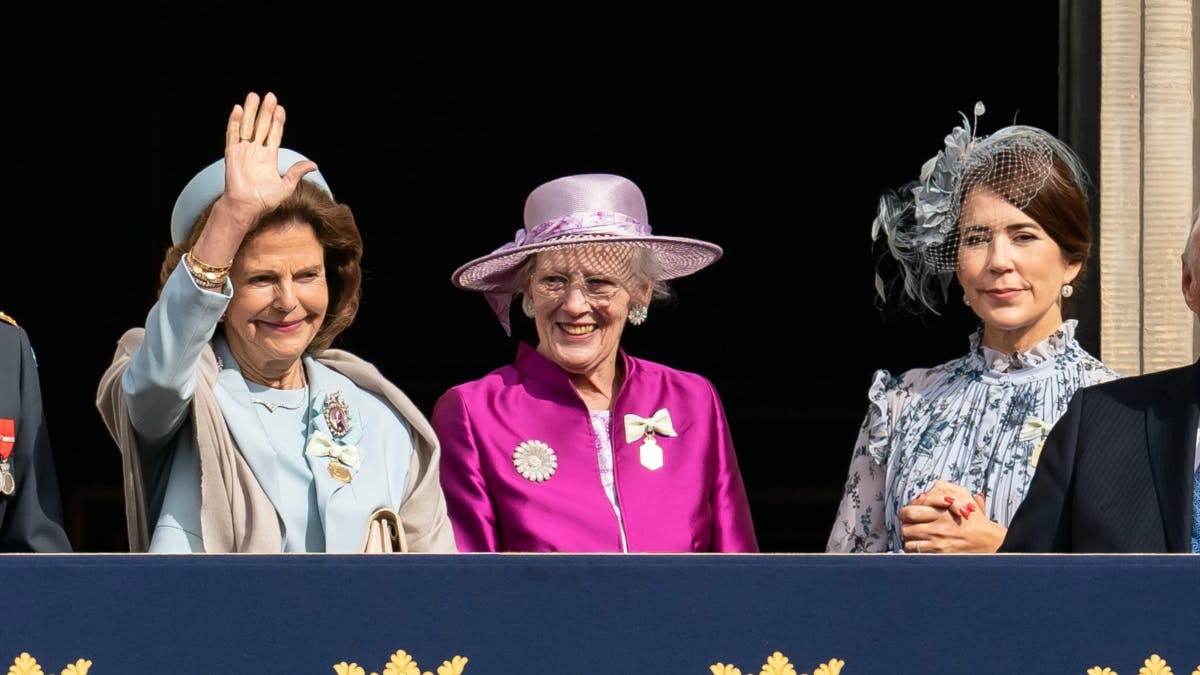 Dronning Silvia, dronning Margrethe og kronprinsesse Mary