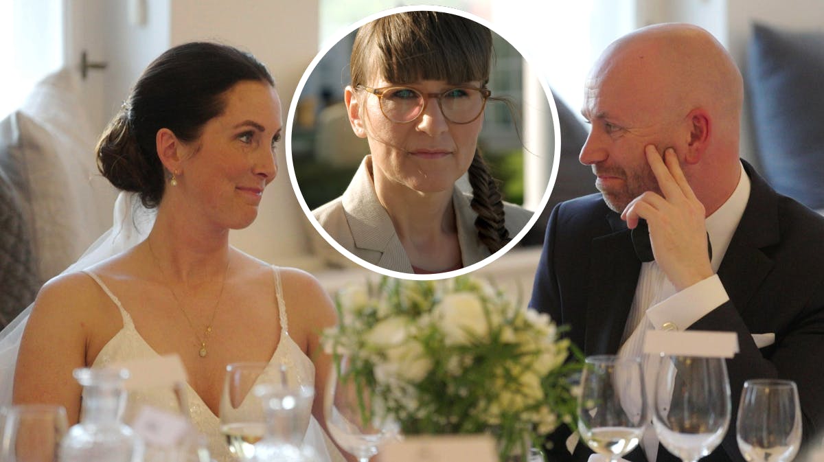Jeanette og Michael samt "Gift ved første blik"-ekspert Trine Hjorth Bønnerup. 