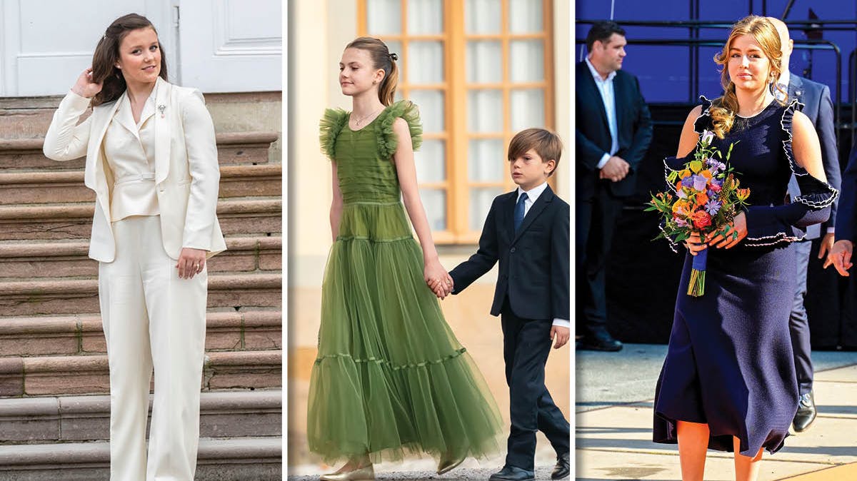 De kongelige døtre går gerne i mors tøjskab for at finde det helt rette outfit