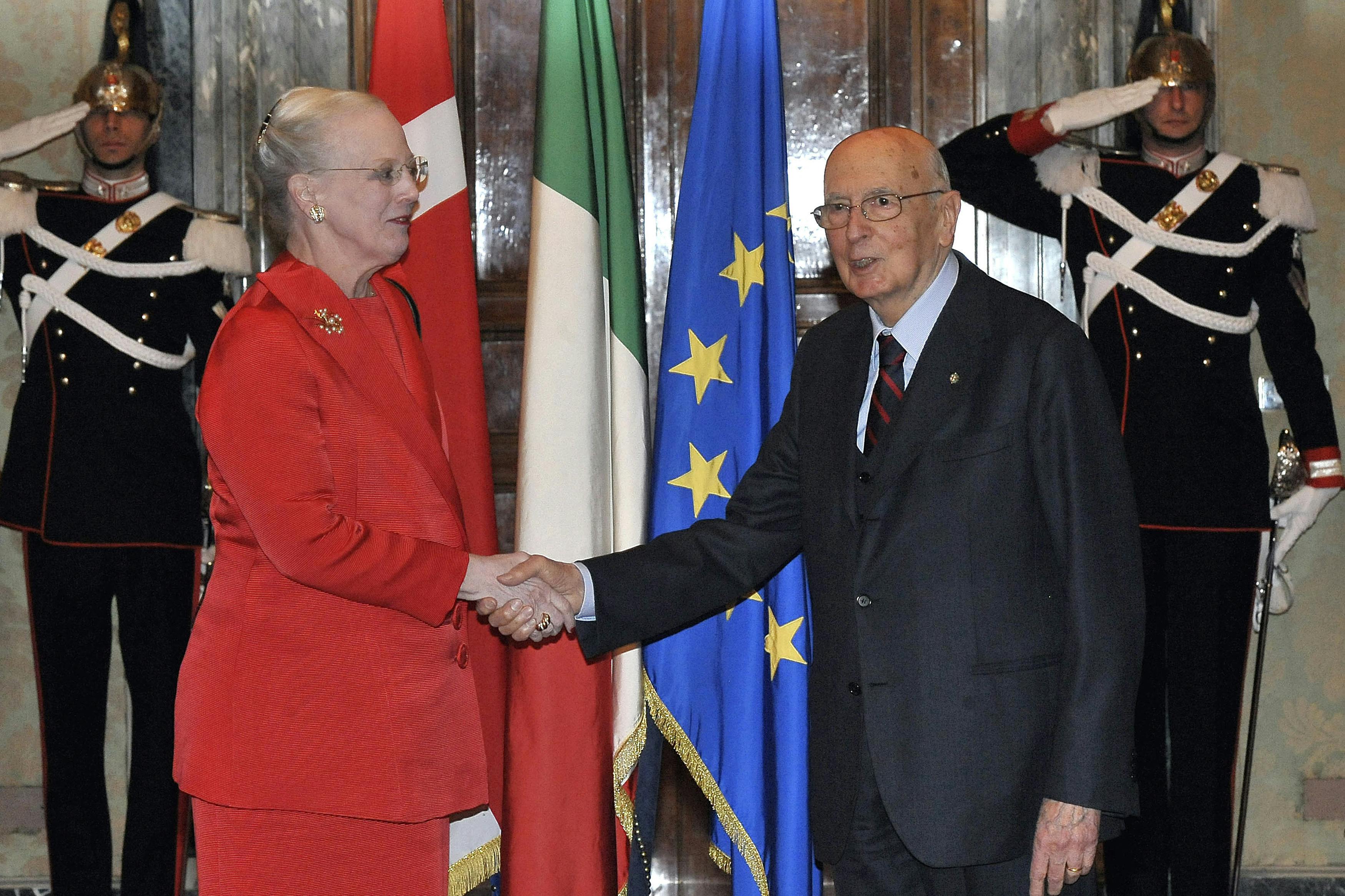 Dronning Margrethe og Giorgio Napolitano