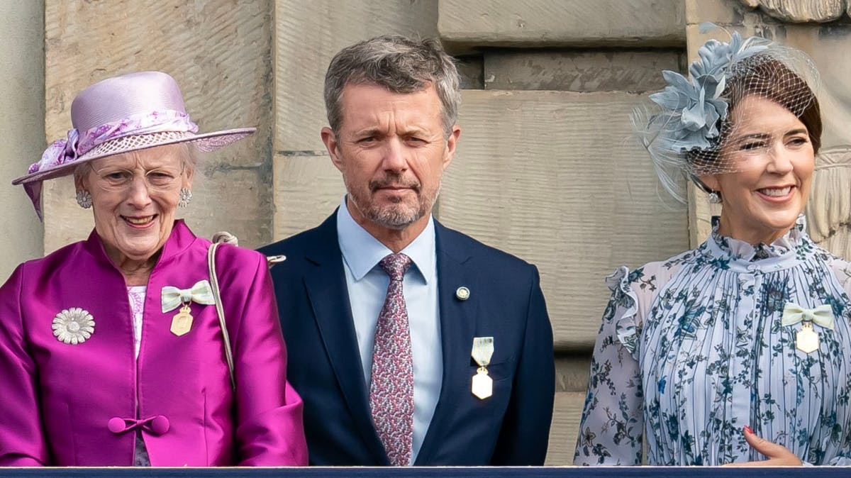 Dronning Margrethe, kronprins Frederik og kronprinsesse Mary