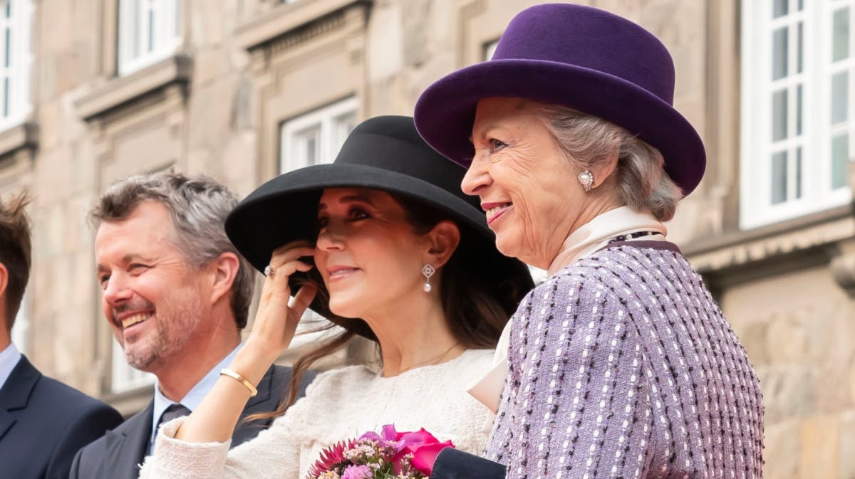 Kronprins Frederik, kronprinsesse Mary og prinsesse Benedikte&nbsp;