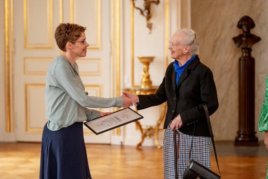 Bente Glintborg og dronning Margrethe