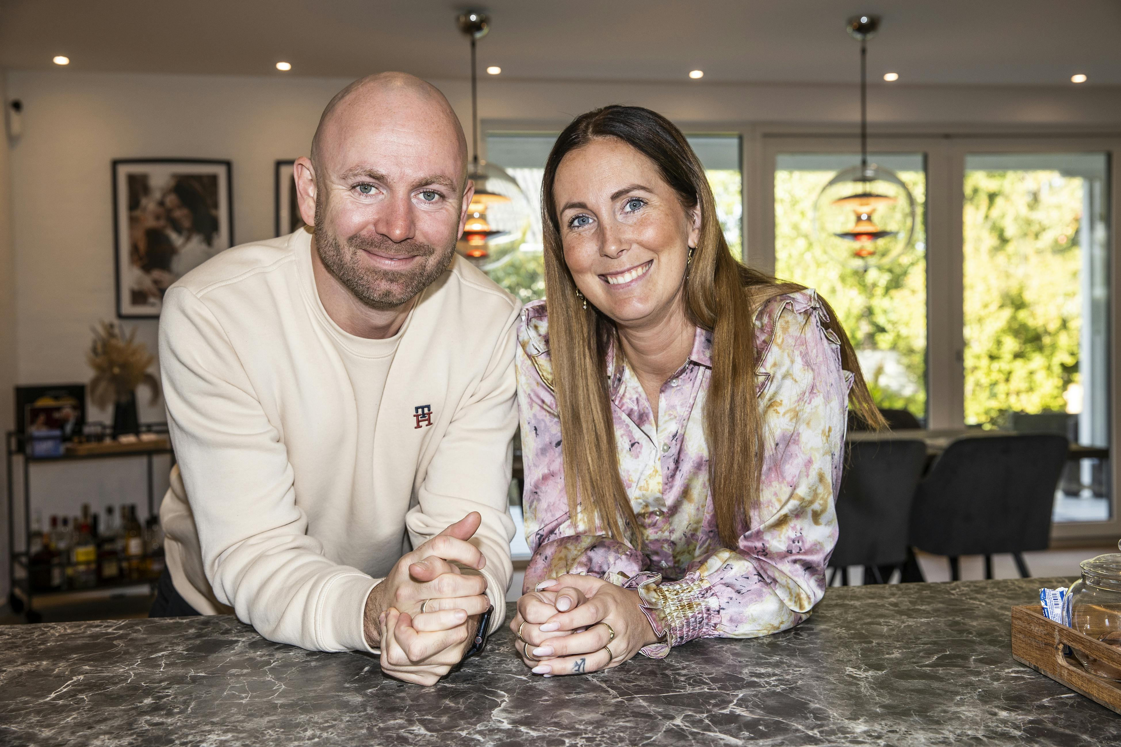 Jeanette og Michael i huset ved Køge.