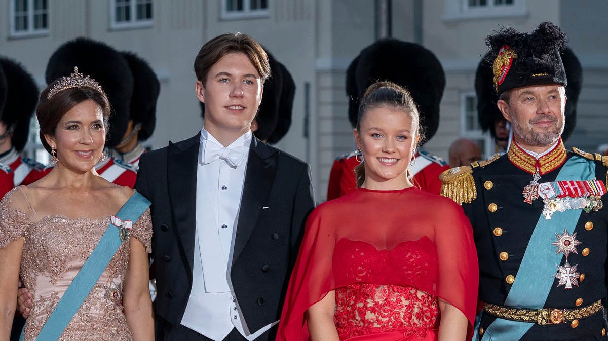 Kronprinsesse Mary, prins Christian, prinsesse Isabella og kronprins Frederik.