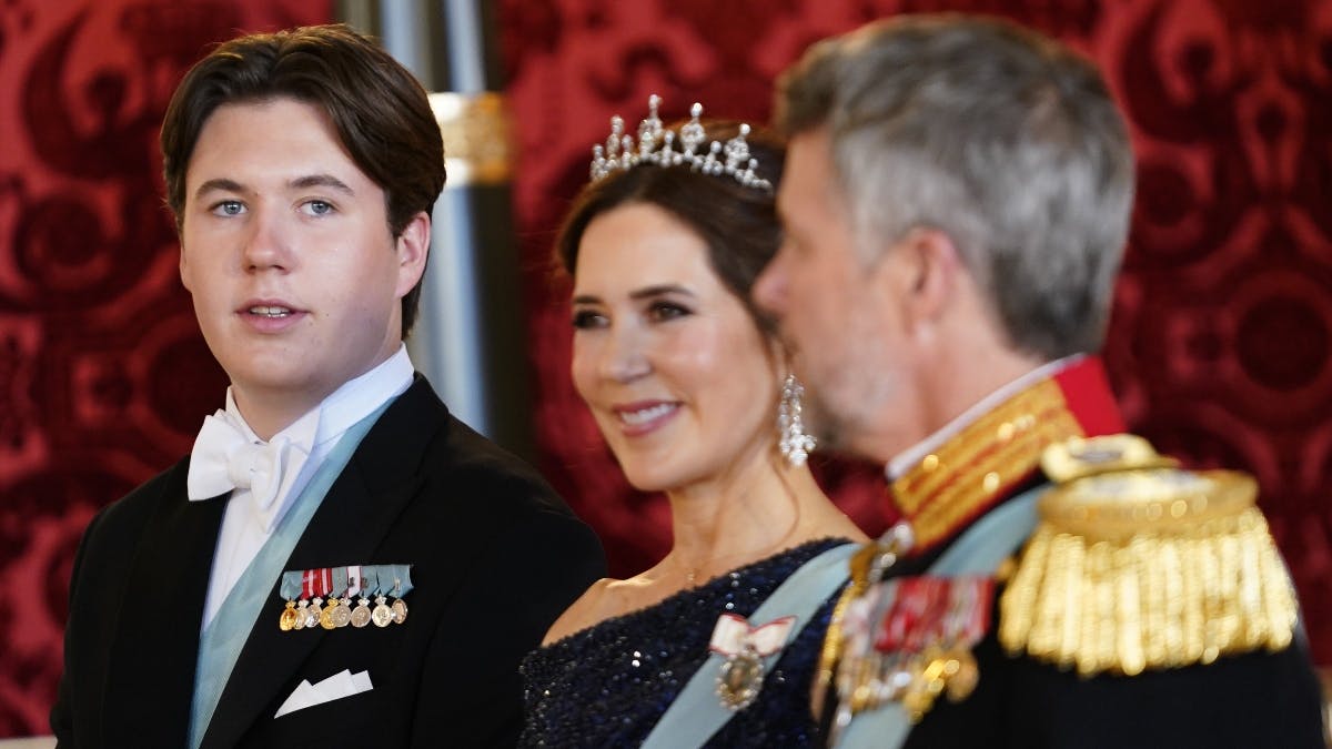 Prins Christian, kronprinsesse Mary og kronprins Frederik.&nbsp;