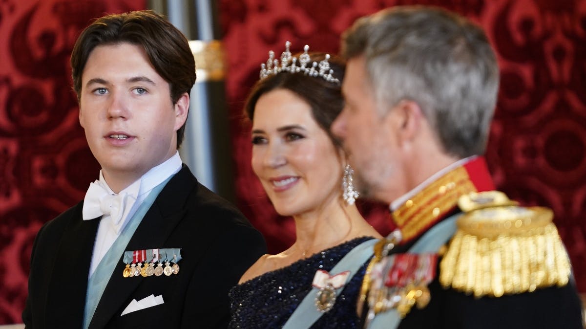 Prins Christian, kronprinsesse Mary og kronprins Frederik.&nbsp;