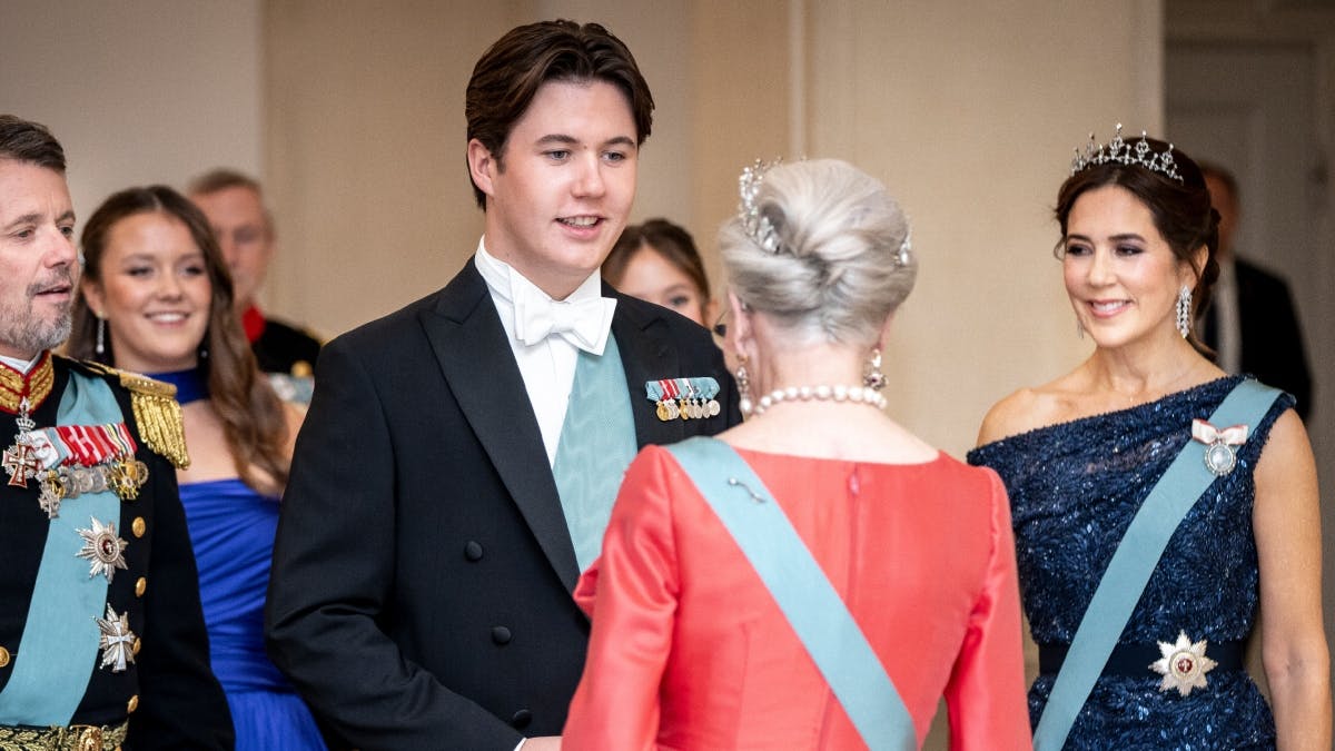 Prins Christian med dronning Margrethe