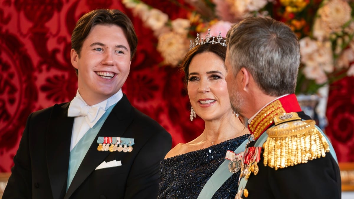 Prins Christian med kronprinsesse Mary og kronprins Frederik