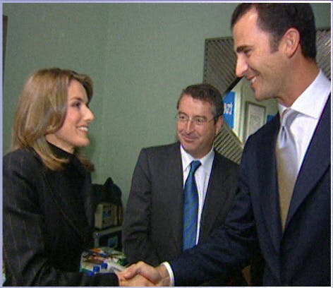 Letizia og Felipes officielle "første møde" den 24. oktober 2003.