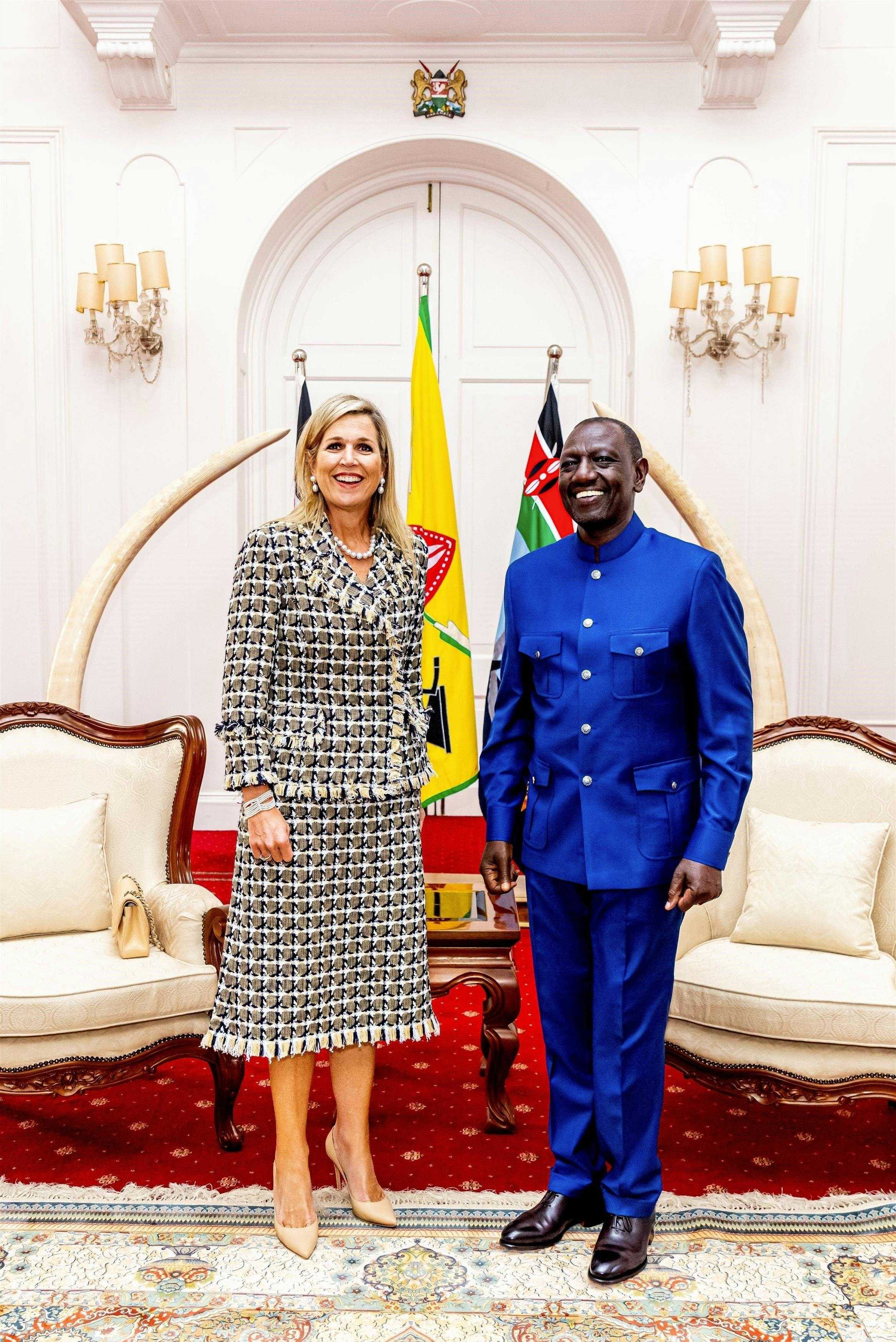 Dronning Maxima og præsident William Samoei Ruto. 