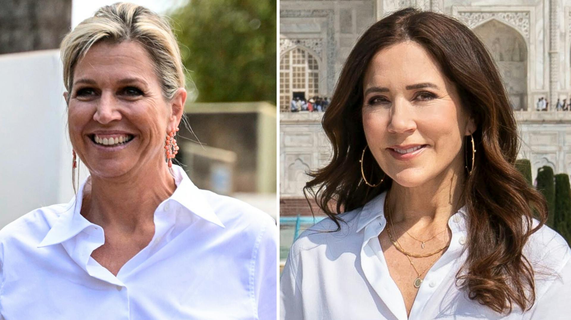 Dronning Maxima og kronprinsesse Mary.