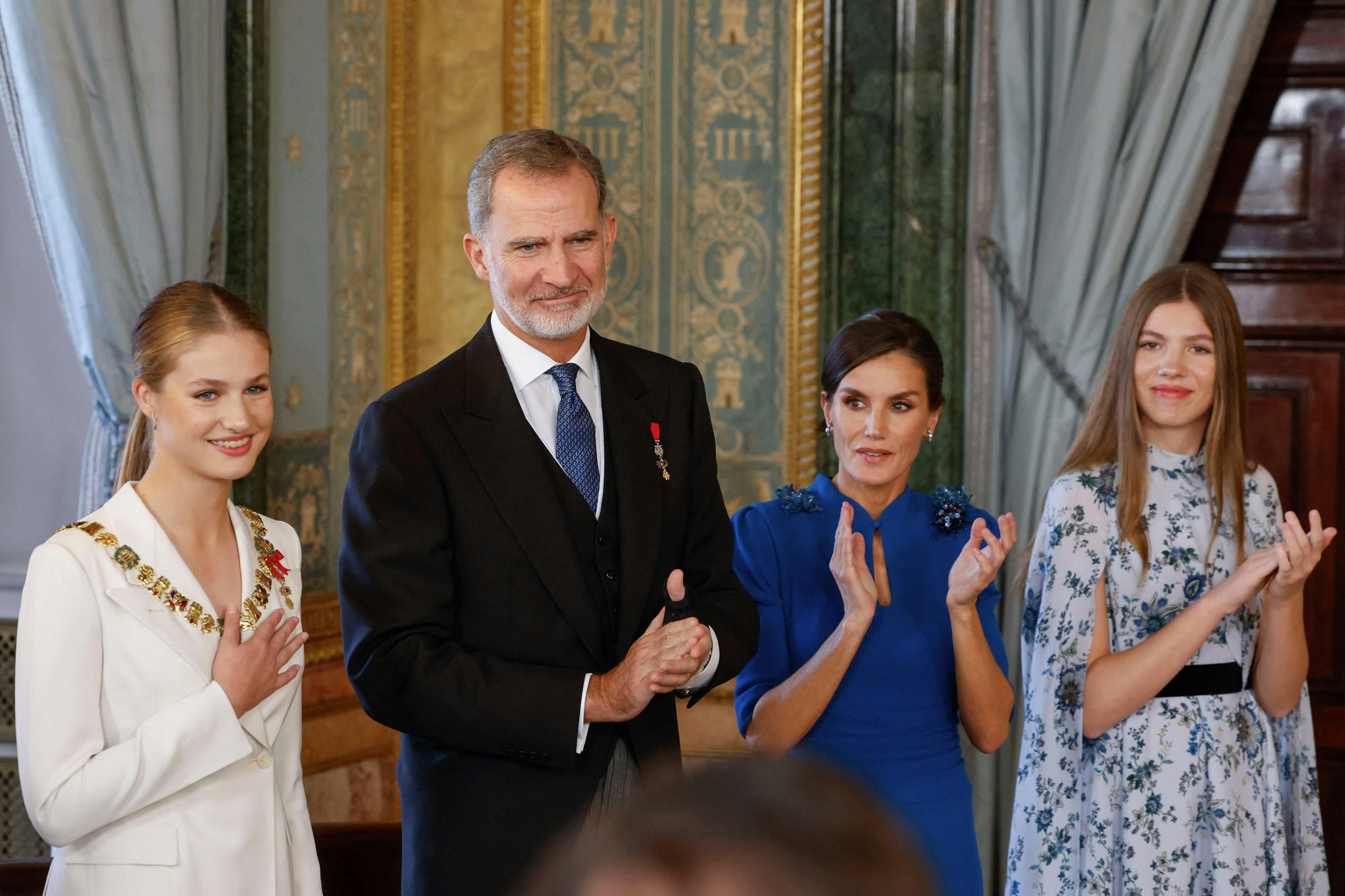 Prinsesse Leonor var tydeligt berørt af den højtidelige ceremoni.