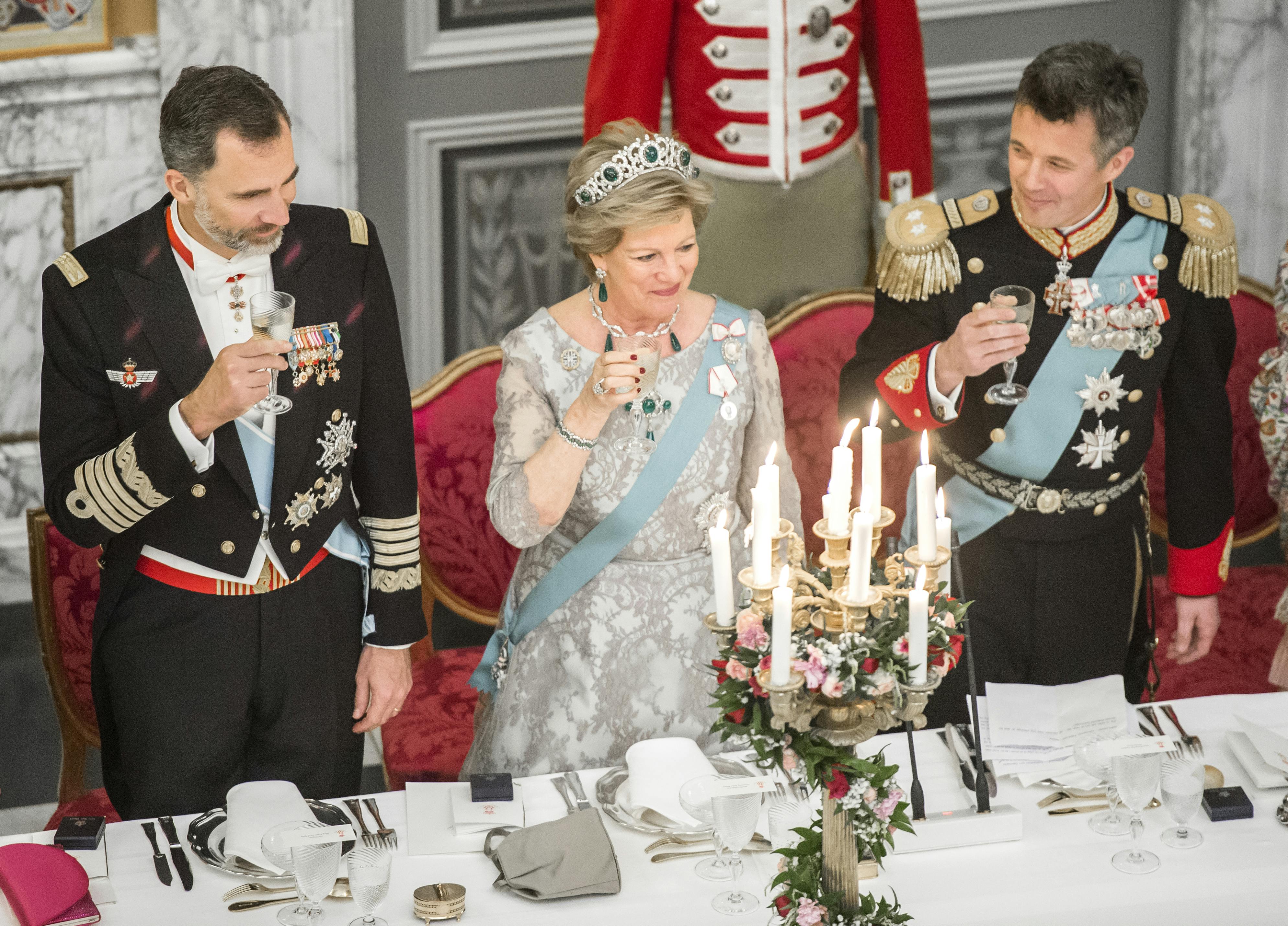 Gallataffel for det officielle Danmark på Christiansborg Slot den 15. april 2015 i anledning af  Dronning Margrethes 75-års fødselsdag. 
