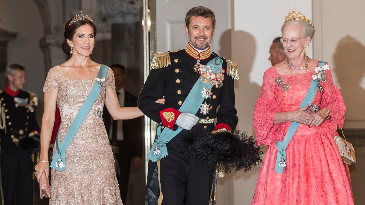 Kronprinsparret og dronning Margrethe