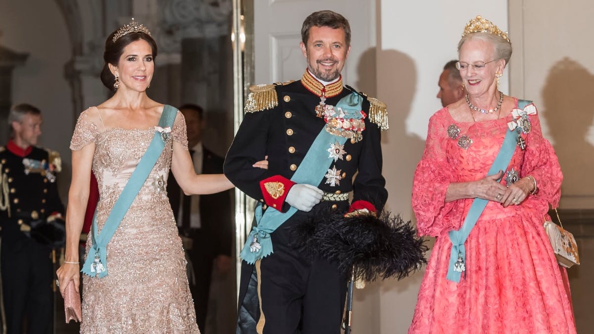 Kronprinsparret og dronning Margrethe