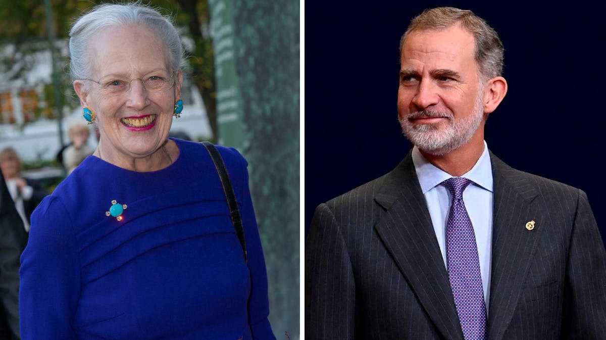 Dronning Margrethe og kong Felipe 