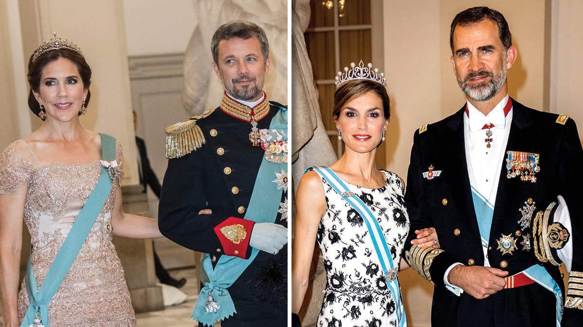 Dronning Margrethe afholder gallataffel på Christiansborg Slot.