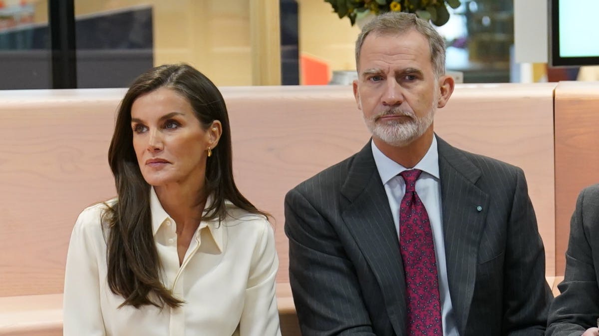 Dronning Letizia og kong Felipe i København kort før deres afrejse onsdag. 