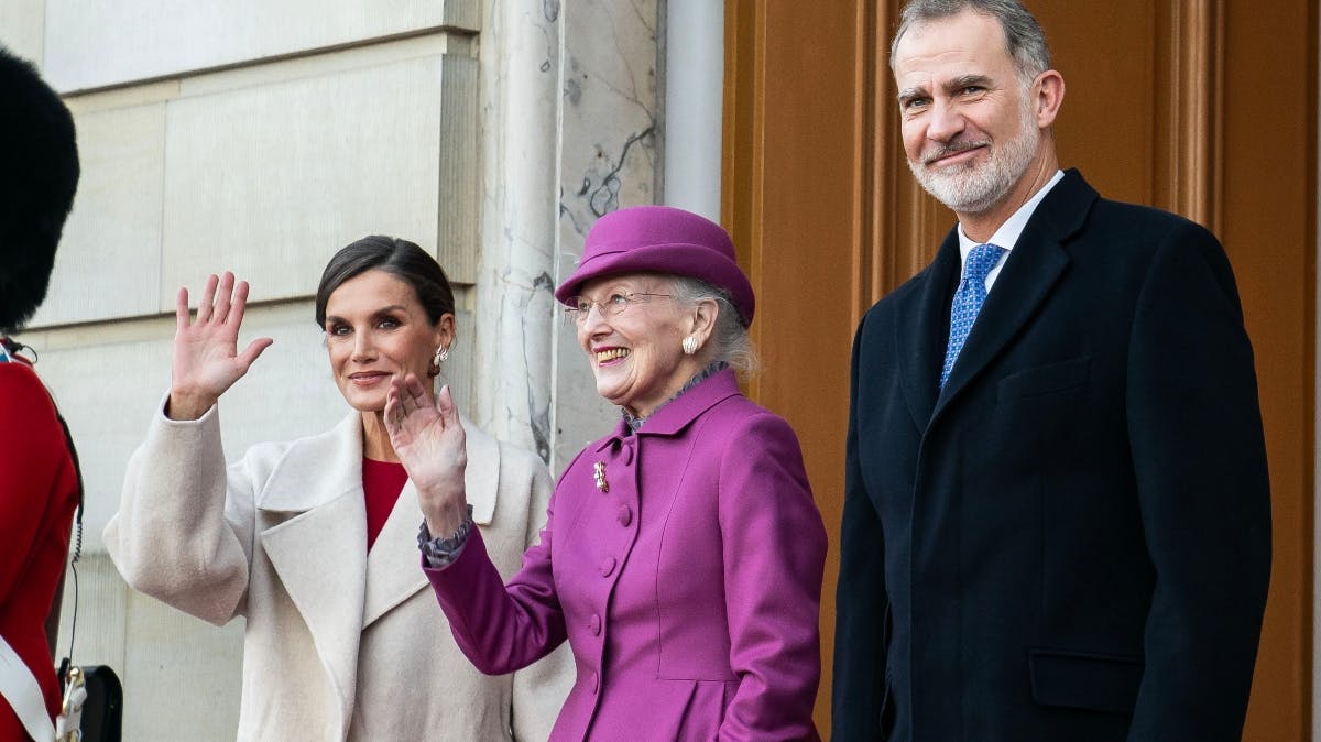 Dronning Letizia, dronning Margrethe og kong Felipe