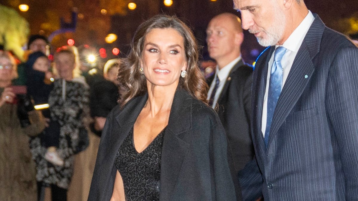 Dronning Letizia med sin mand, kong Felipe.