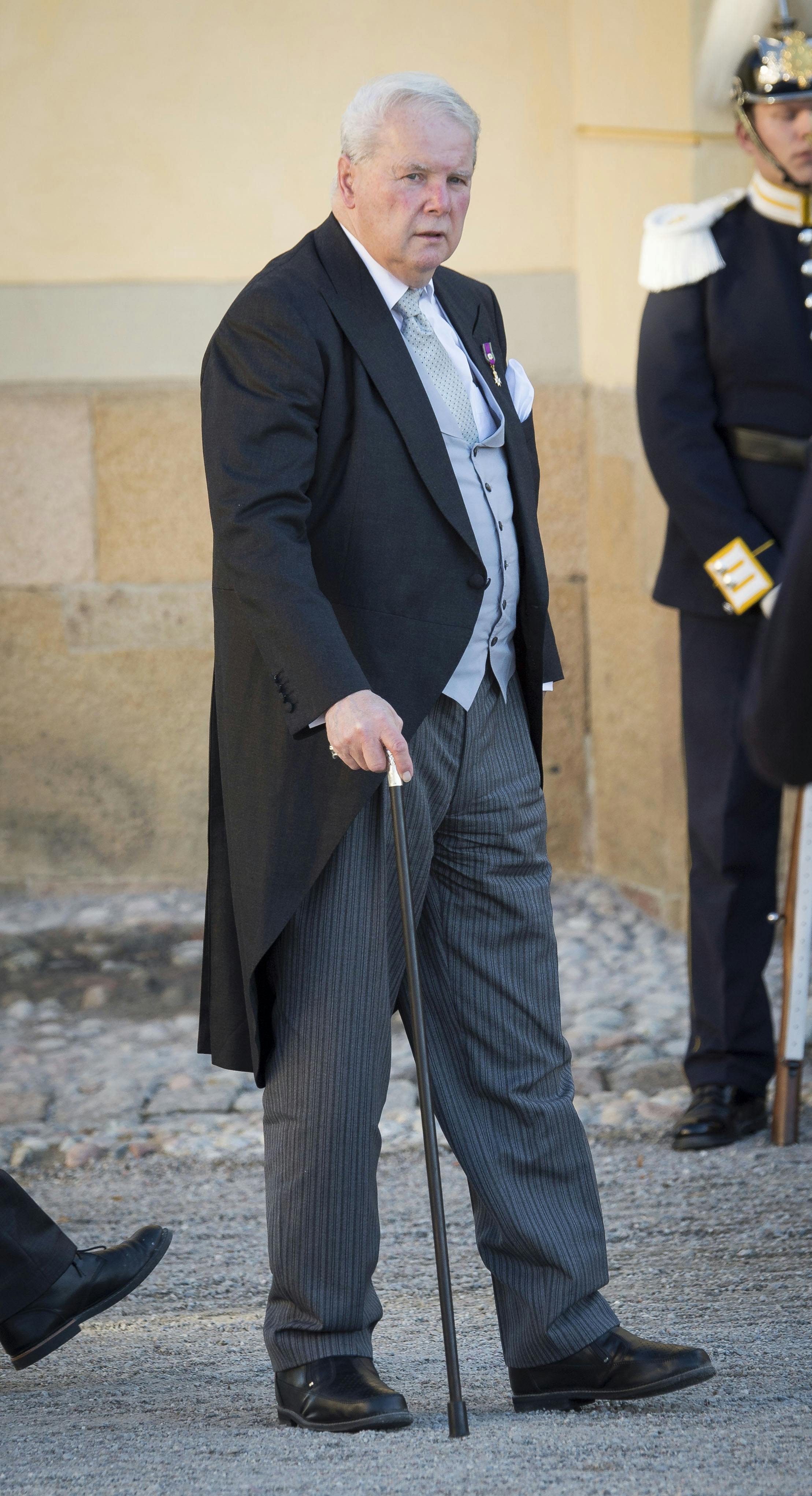 Prinsesse Madeleine og Chris O'Neill holder barnedåb for deres lille søn, prins Nicolas Paul Gustaf, i slotskirken på Drottningholms Slott i Stockholm den 11. oktober 2015. Prins Andreas af Sachsen-Coburg og Gotha.