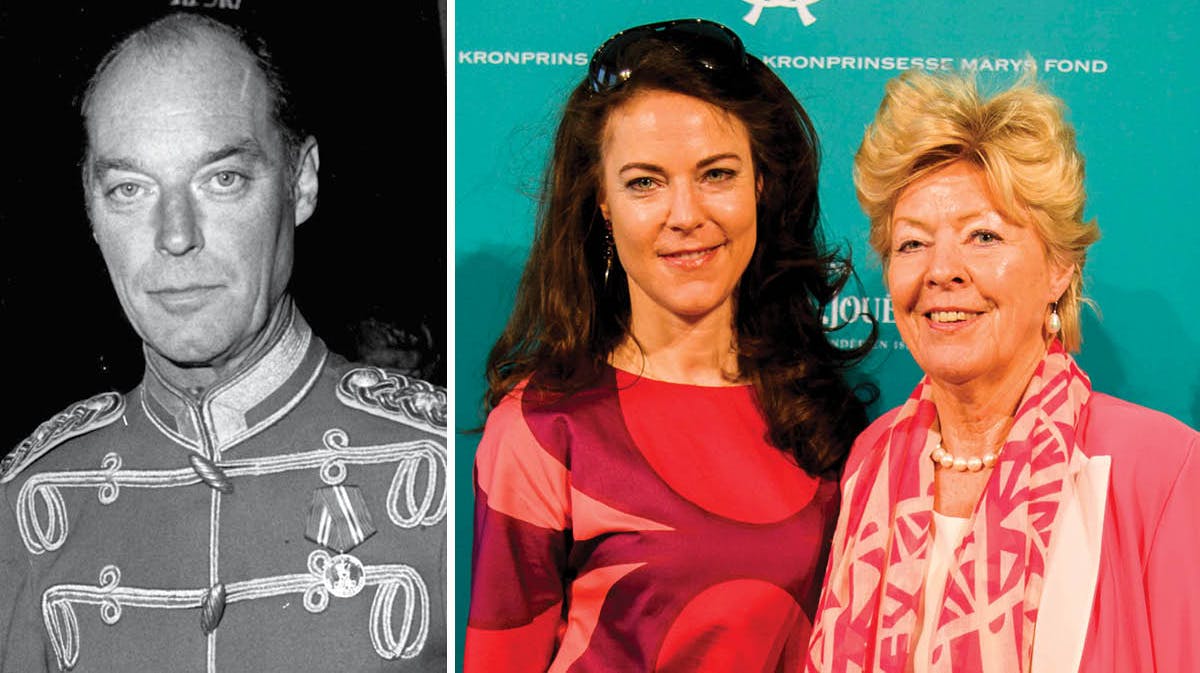 Grev Christian af Rosenborg i 1985. Datteren Marina og grevinde Karin af Rosenborg i 2016.