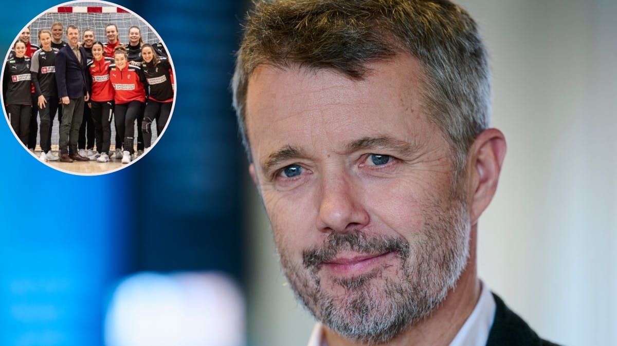 Kronprins Frederik og håndboldkvinderne
