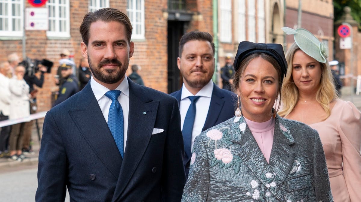 Prins Philippos med sin hustru, milliardærdatteren prinsesse Nina, i København sidste år. 